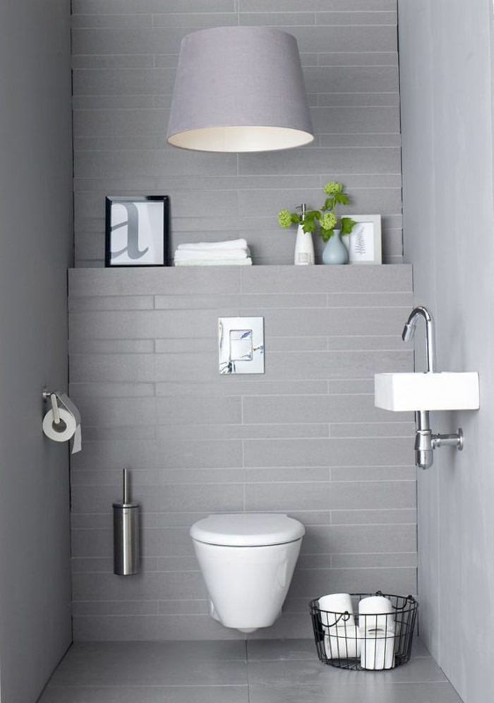 Gäste WC gestalten kleines bad minimalistisches design