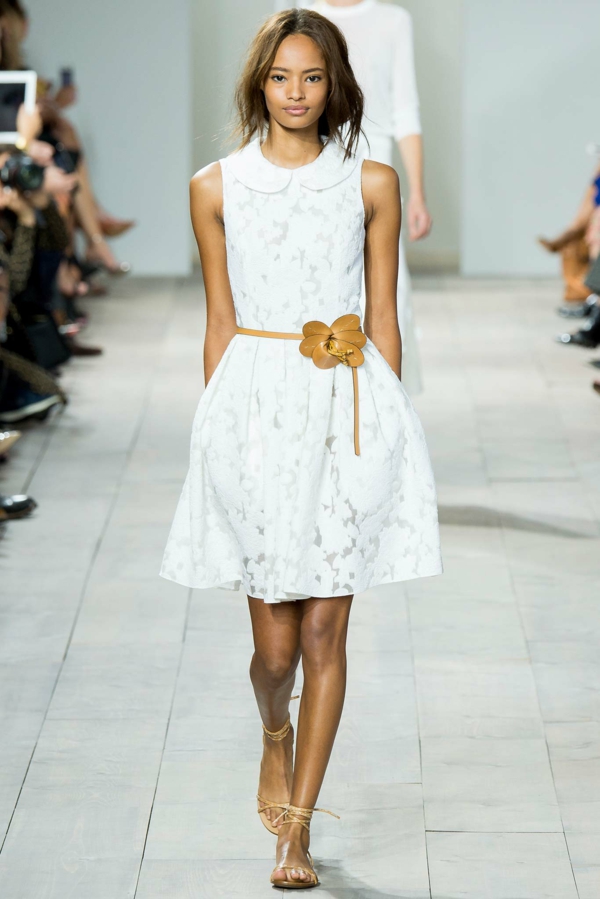 Michael Kors Kollektion designer mode spring sommer 2015 kleid weiß