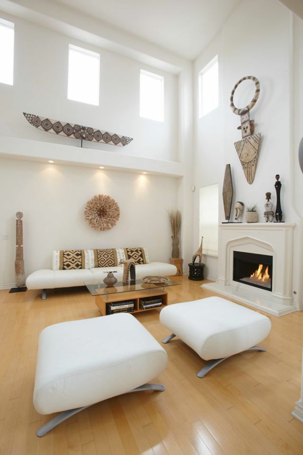 afrika deko dekoartikel modernes wohnzimmer weiß