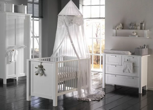 babybetten design babyzimmer gestalten dunkler boden