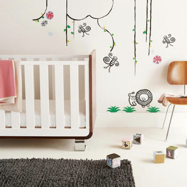 babyzimmer gestalten schöne wangestaltung wandsticker