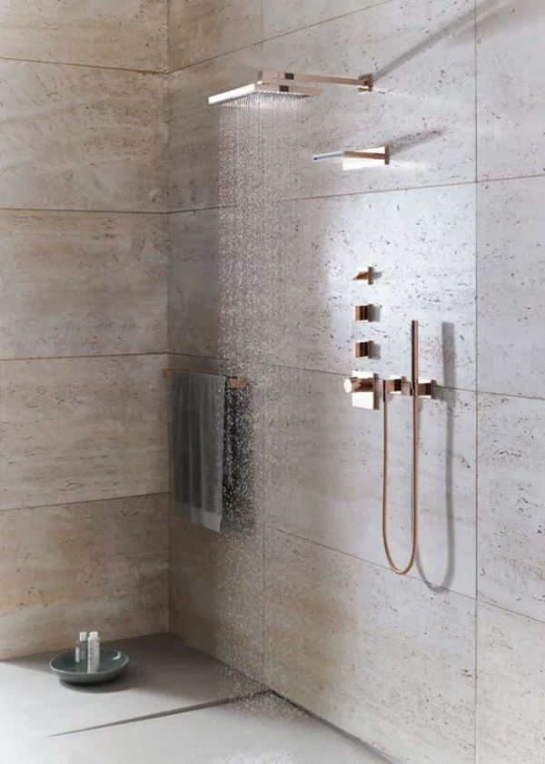 dusche renovieren moderne regendusche brausenkopf tauschen