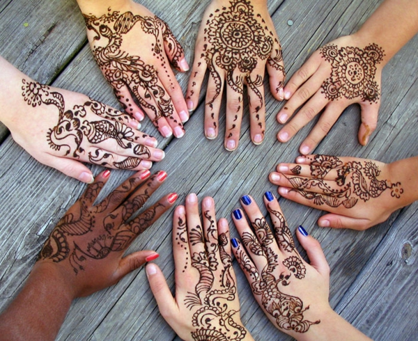 henna muster finger hände designs