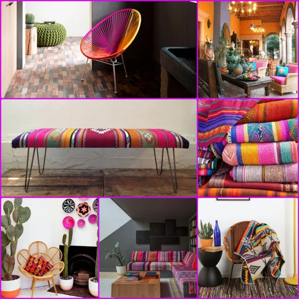 innendesign mexikanische deko ideen farbgestaltung
