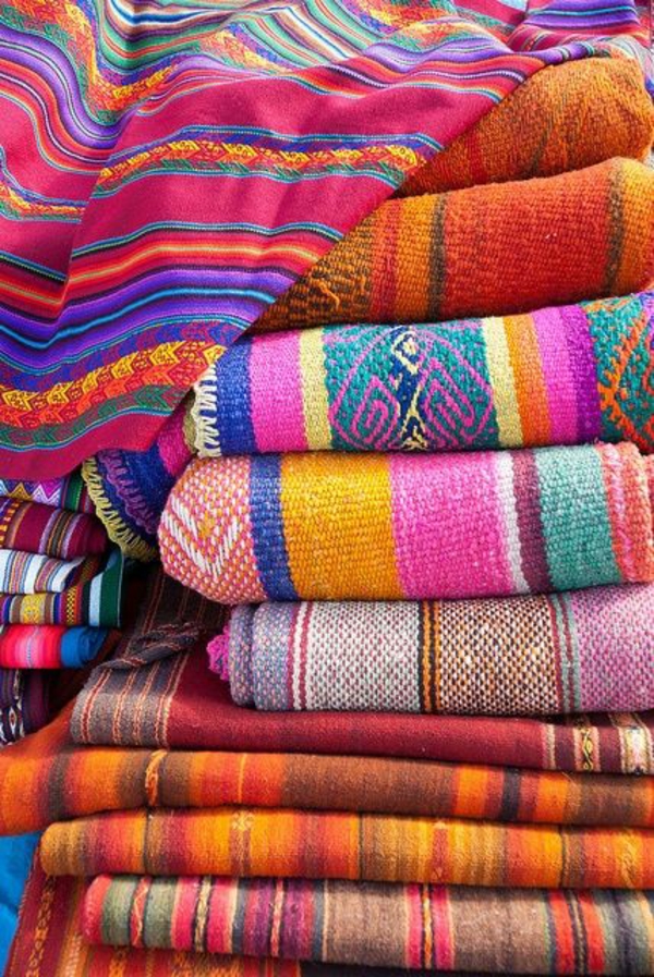 innendesign mexikanische deko ideen farbige muster