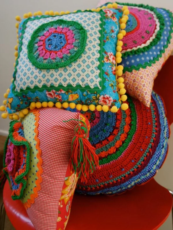 innendesign mexikanische deko kissen muster