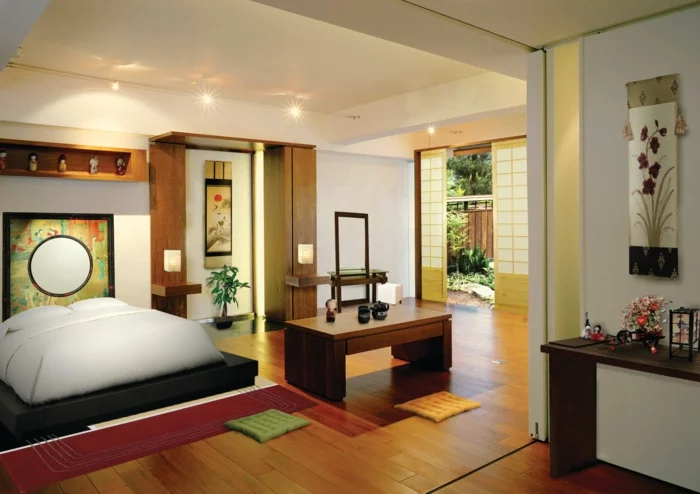 japanische deko schlafzimmer im japanischen stil