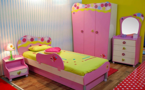 kinderzimmer gestalten mädchenzimmer rosa grün niedlich