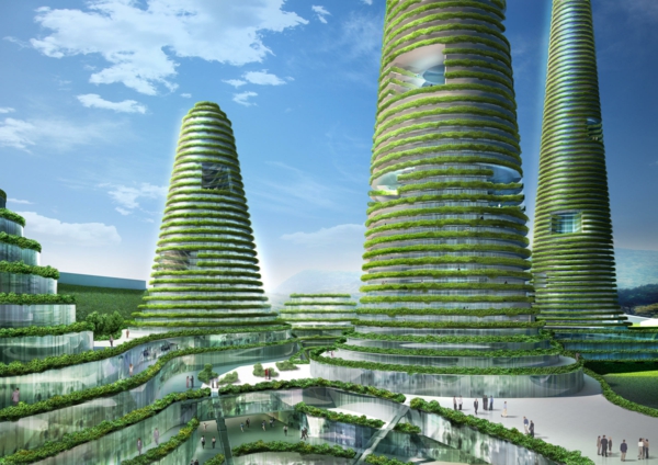 organische architektur grüne vegetation