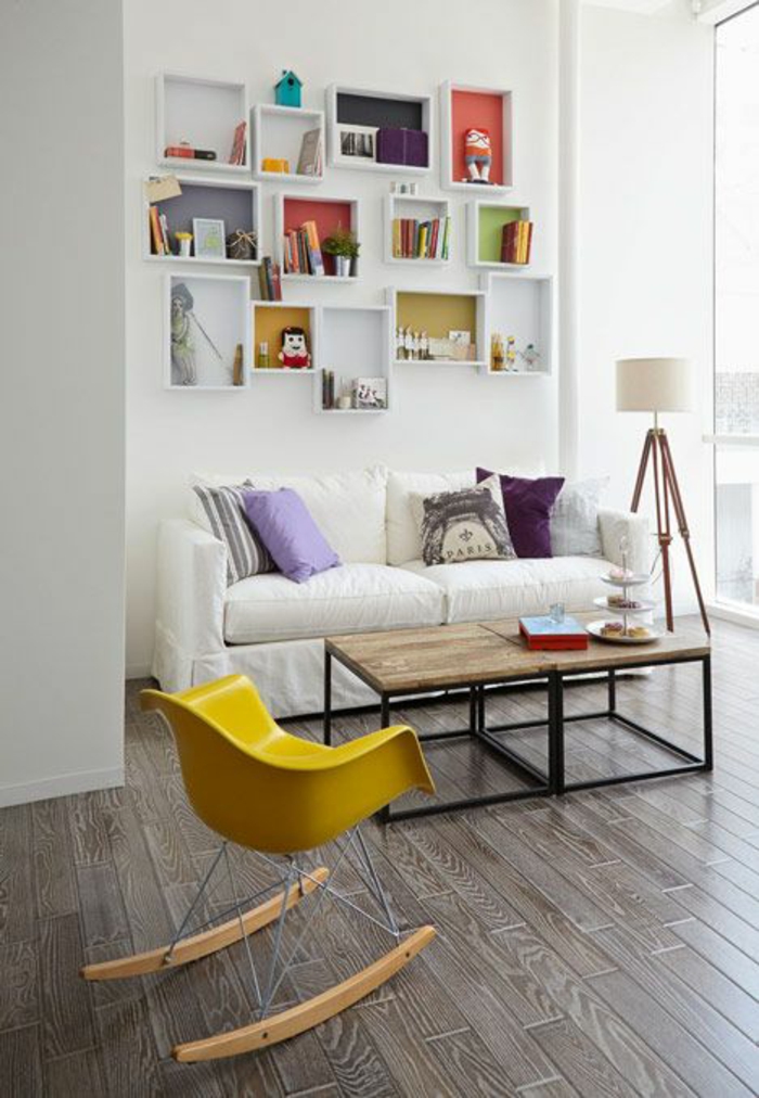skandinavische möbel wohnzimmer möbel stuhl gelb retro