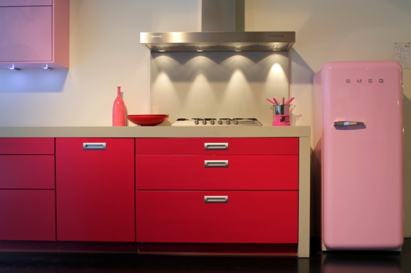 smeg kühlschrank retro stil rosa