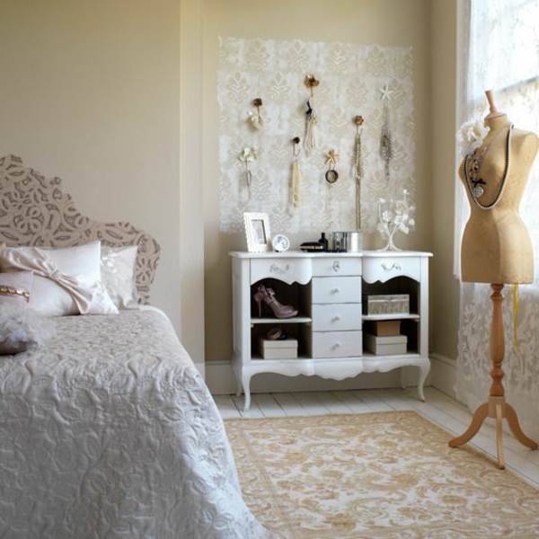 vintage schlafzimmer weiblich elegant teppich