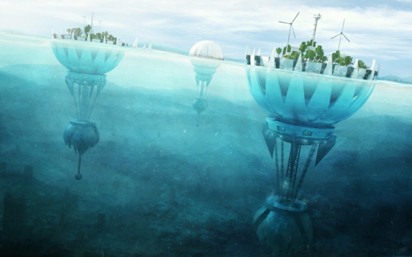 zeitgenössische kunst schwimmende städte windenergie nachhaltig