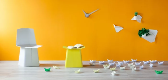 Designer Einrichtung  Wand taschen origami