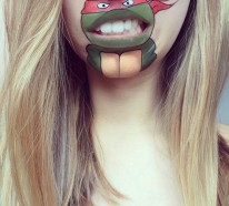 Comicfiguren auf den Lippen schminken: kreatives Make-up von Laura Jenkinson