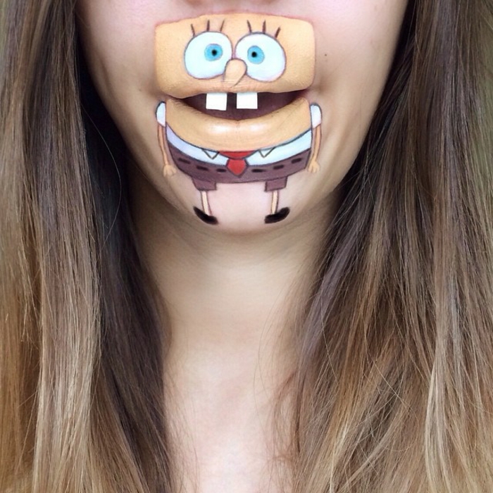Laura Jenkinson comicfuguren lippen schminktipps spongebob