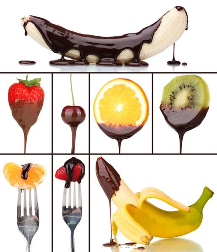 abnehmen mit schokolade früchte schokosoße