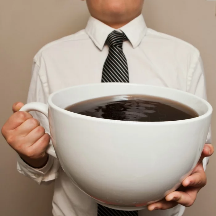 guten morgen kaffee riesige tasse kaffee