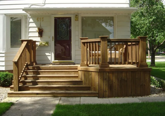 holz veranda bauen traditionelle terrassengestaltung