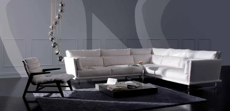 italienisches sofa italienische designermöbel weiß gepolstert