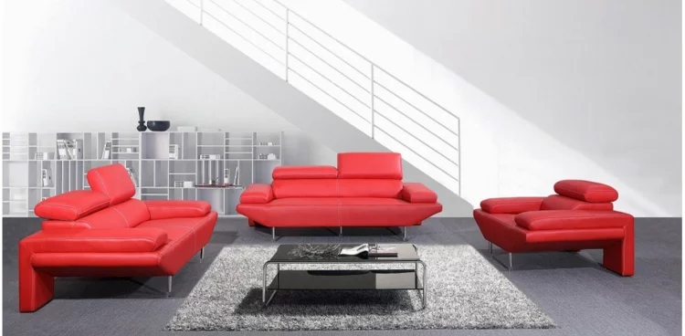 italienisches sofa italienische designermöbel wohnzimmer set rot