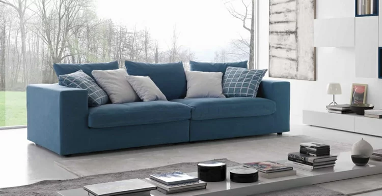 italienisches sofa italienische designermöbel wohnzimmer sofa blau