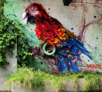 Kunst aus Müll vom portugiesischen Streetart Künstler Bordalo II