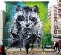 Kunst aus Müll vom portugiesischen Streetart Künstler Bordalo II