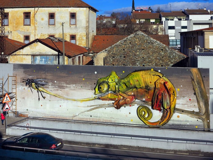 kunst müll streetart künstler Bordalo Segundo eidechse