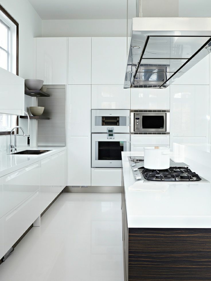 küchengestaltung weiß schöne texturen kombinieren