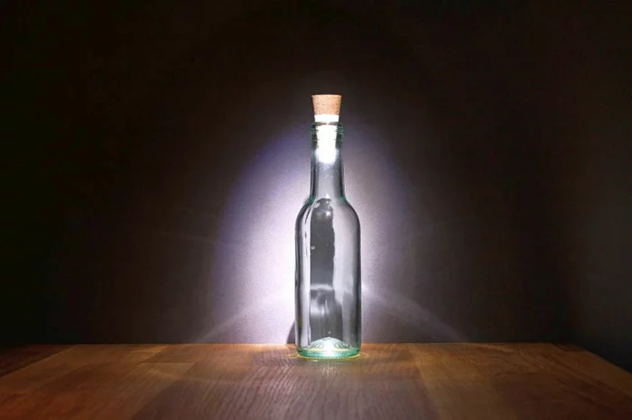 led leuchte durchsichtige flasche flaschendeckel