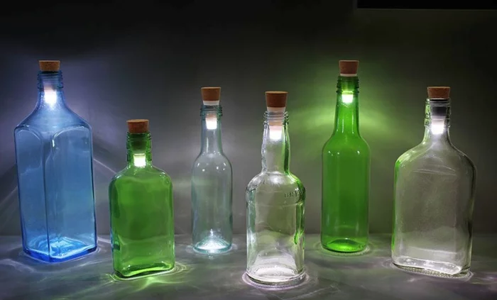 led leuchte glasflaschen flaschendeckel