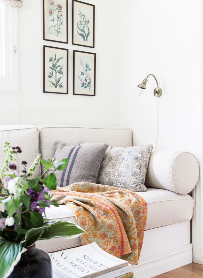möbel landhausstil wohnzimmer weißes sofa