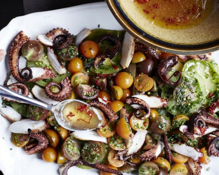 oktopus kochen rezepte mediterraner salat oktopus zubereiten
