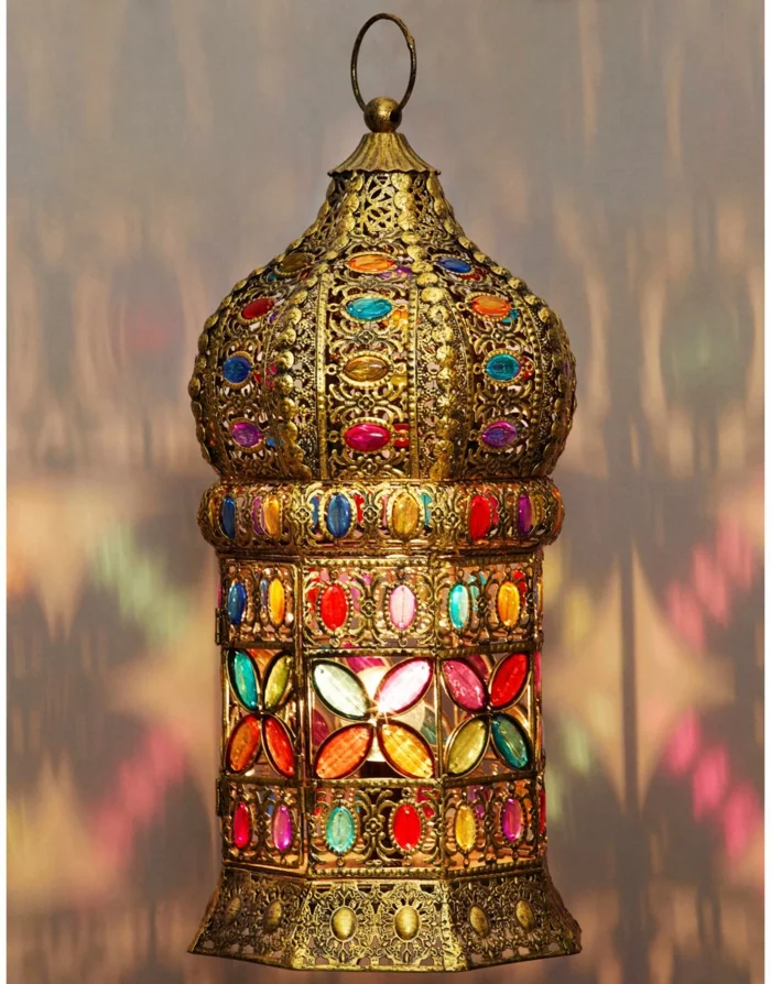 orientalische lampen marokkanische laterne glitzersteine