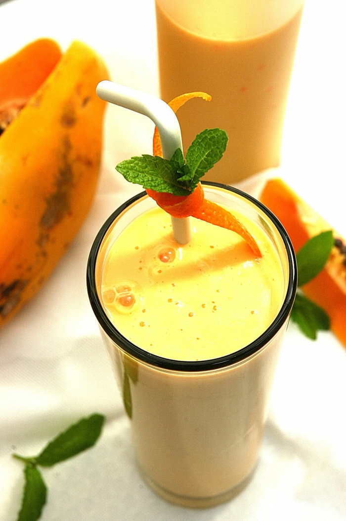 orientalische rezepte indische getränke papaya lassi