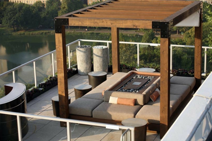 terrassengestaltung ausgefallener look coole außenmöbel