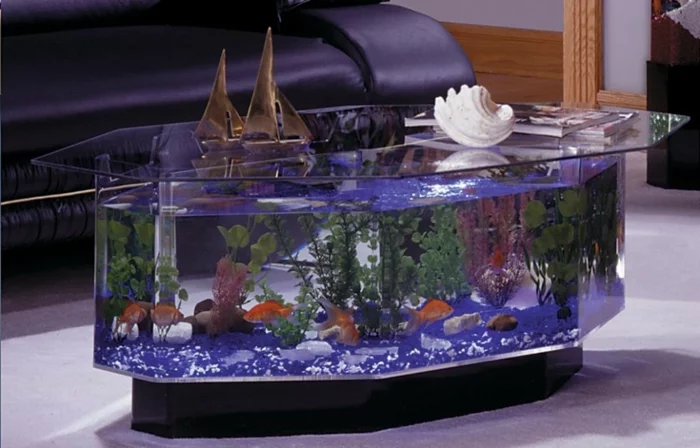 wohnzimmertisch couchtisch aquarium