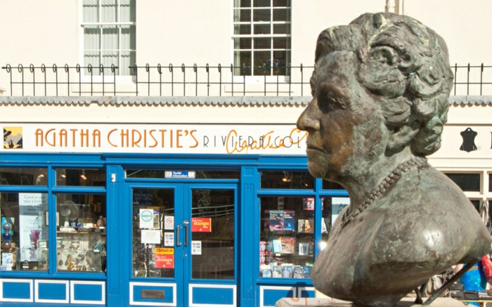 Agatha Christie statue prominews