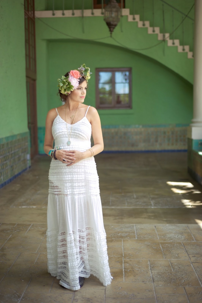 Brautkleider für Schwangere baumwolle weiss