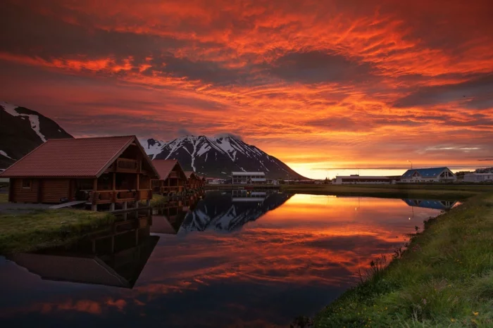 Feen und Elfen auf Island sonnenuntergang 