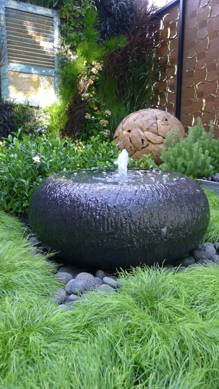 Feng Shui Garten Stein Brunnen Gartengestaltung Beispiele