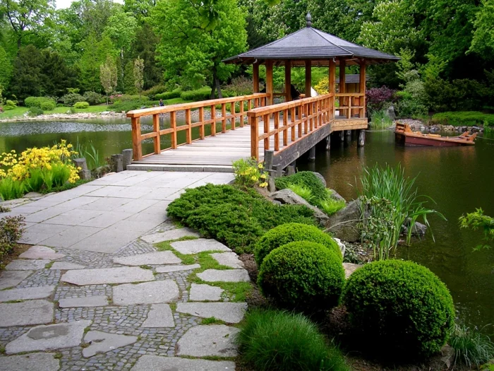 Gartengestaltung Beispiele Feng Shui Garten die bruecke als Symbol