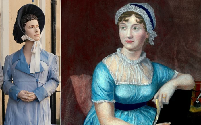 Jane Austen statue wachsstatue prominews