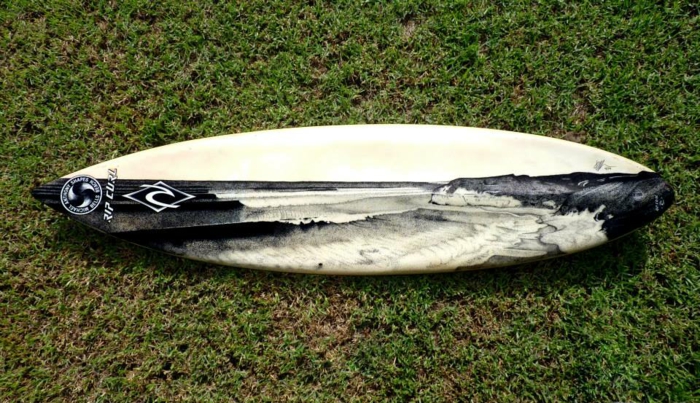 Jarryn Dower Art&Design surf brette bemalen strand