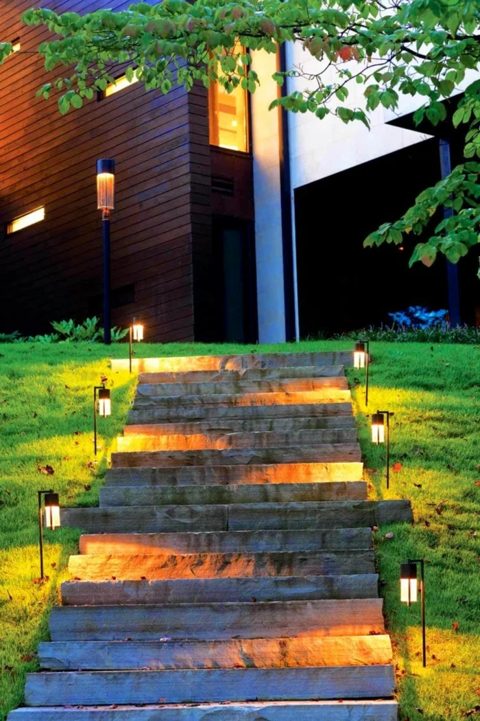 Gartenbeleuchtung LED Beleuchtung Garten Treppe