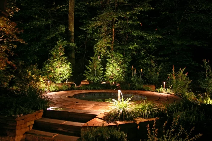 LED Beleuchtung Garten gehweg whirpool