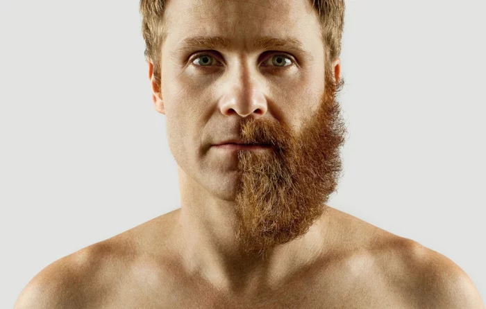 Männer mit Bart mit und ohne