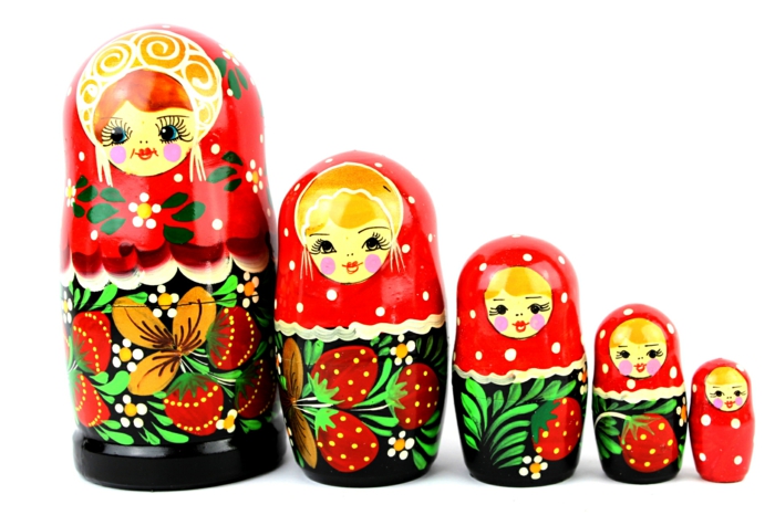 Russische Puppen Russische Matroschka Familie Frauen Generationen