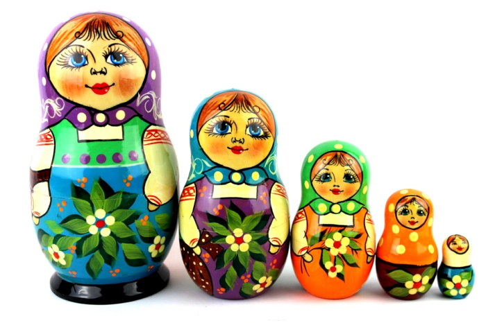 Russische Puppen Russische Matroschka Familie Frauen russische bauer